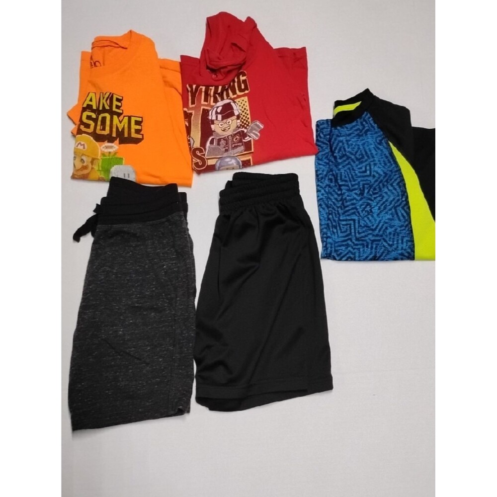 Lego Boys Tees Bundle - Red, Orange, Black, Lime